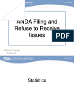 ANDA Filing and Refuse To Receive Issues: Johnny Young, M.A.L.A