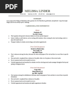 Melissa Linder Resume