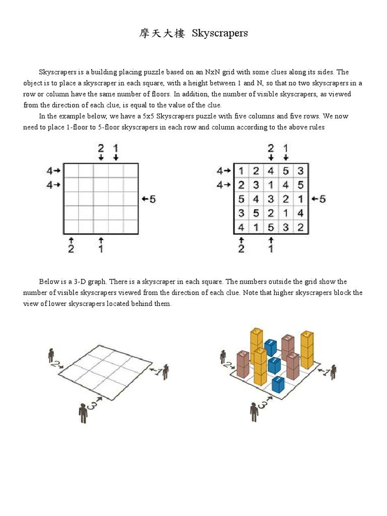 Introduction Skyscrapers | PDF | Teaching Mathematics