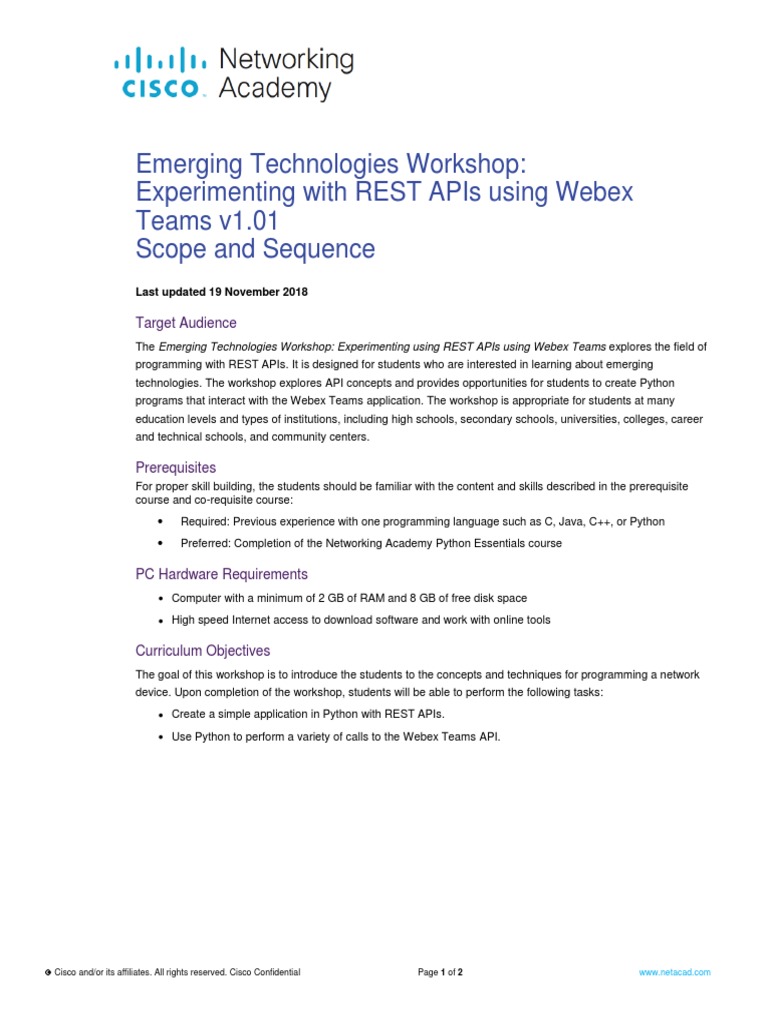 ETW-REST API v1.01 Scope and Sequence | PDF | Application Programming ...