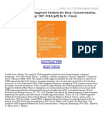 The ISRM Suggested Methods For Rock Characterization, Testing and Monitoring: 2007-2014 (PDF) by R. Ulusay