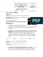 Laboratorio de Fisica Leyes Del Pendulo