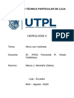 Informe Aforo Con Molinete. Hidrologia 2