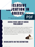 Inclusive Education in Greece and Behavioral Disorders