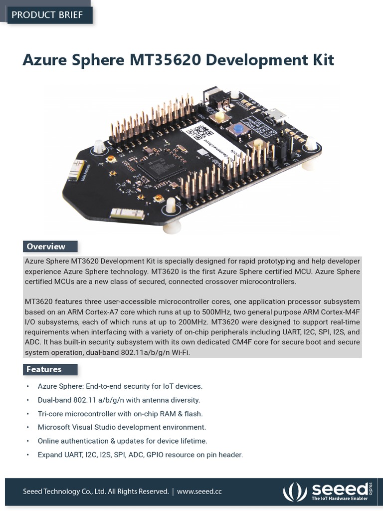 IoT Developers' Azure Sphere Kit | PDF | Microcontroller | Areas Of ...
