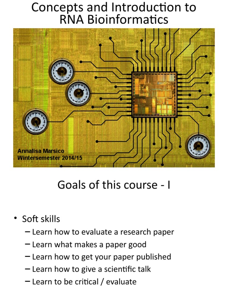 RNA Bioinformatics Course Overview | PDF | Biomolecular Structure ...