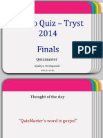 Bizeco Quiz - Tryst 2014 Finals: Winter