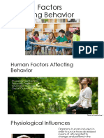 Human Factors Affecting Behavior