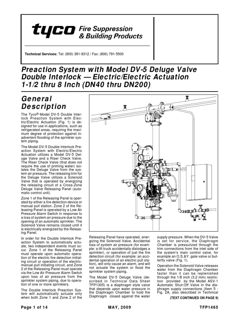 Preaction System With Model DV-5 Deluge Valve Double Interlock ...