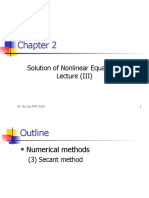 Solution of Nonlinear Equations: Lecture (III) : Dr. Jie Zou PHY 3320 1