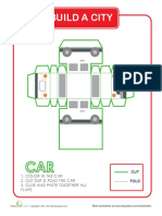 Build A City: 1. Color in The Car 2. Cut Out & Fold The Car 3. Glue and Paste Together All Flaps