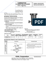 Combination Air Eliminator-Strainer: OVAL Corporation