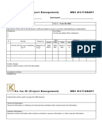 2.07 PCoE WBS Dictionary Guide