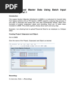 LSMW - Legacy System Migration Work Bench