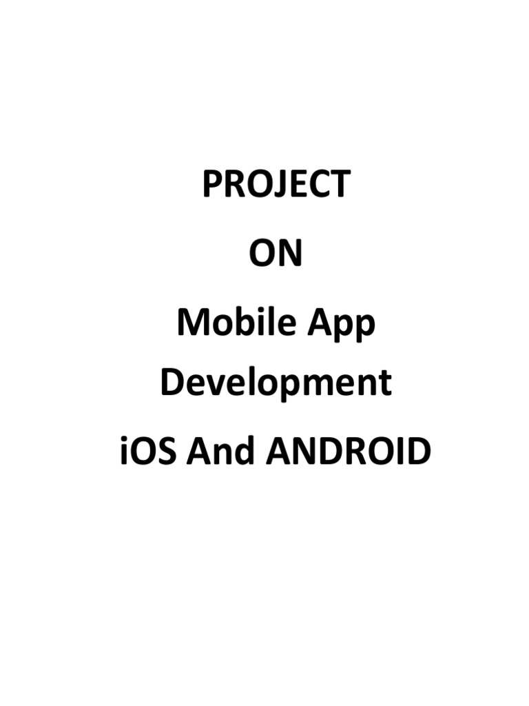 Bba Last Sem Project | PDF | Ios | Research Design