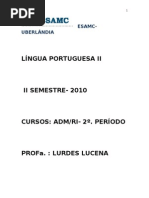 Apostila de Lngua Portuguesa II - 2010-2