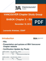 Vancouver Chapter Study Group Elicitation