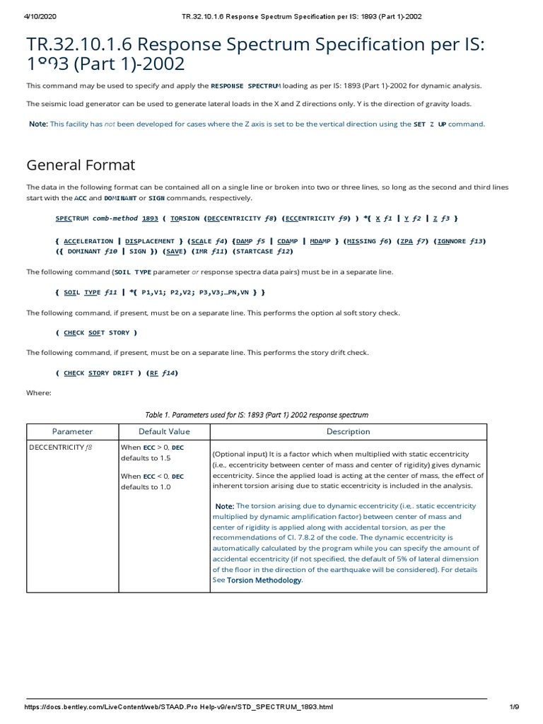 IS 1893 Response Spectrum Analysis Guide | PDF | Normal Mode | Square Root