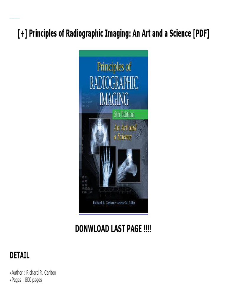 Principles of Radiographic Imaging An Art and a Science by Richard R