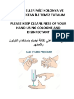 Lütfen Elleri̇mi̇zi̇ Kolonya Ve Dezanfektan İle Temi̇z Tutalim