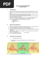 Topic 5 - Transition Elements Revision Notes 1) : A) Variable Oxidation State