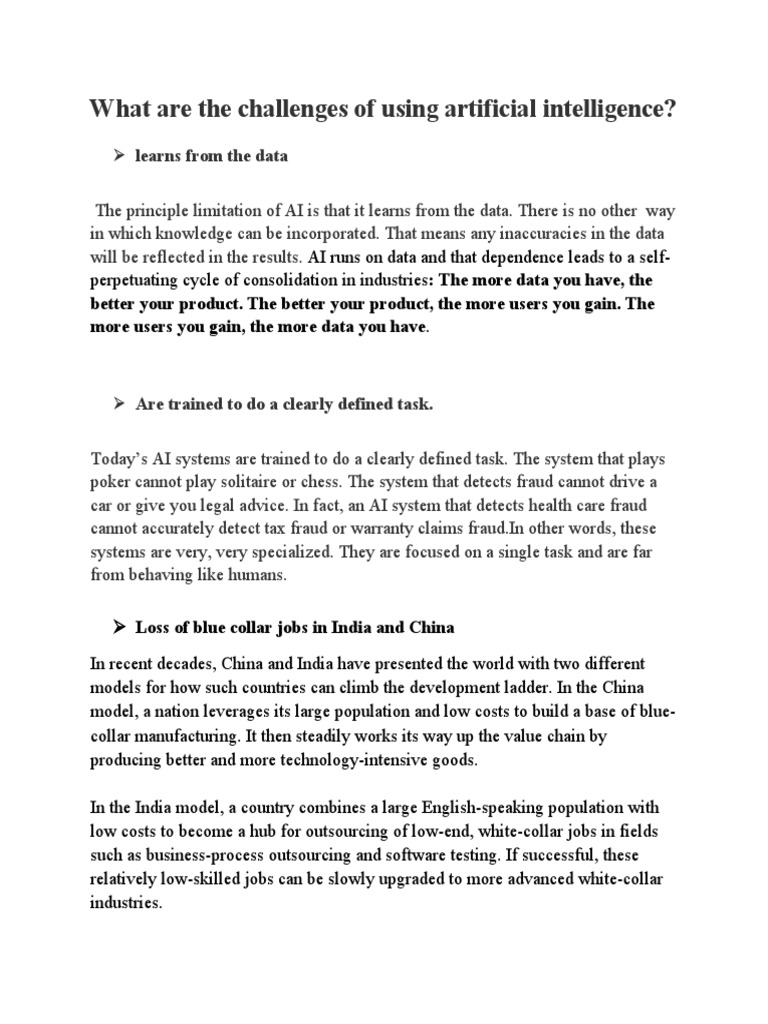 Challenges of AI in Emerging Economies | PDF | Artificial Intelligence ...
