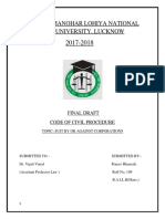 Dr. Ram Manohar Lohiya National Law University, Lucknow: Final Draft Code of Civil Procedure
