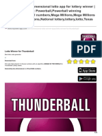 Thunderball Two-Dimensional Lotto App For Lottery Winner PDF