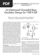 An Optimized Grounded Base Oscillator Design For VHF/UHF