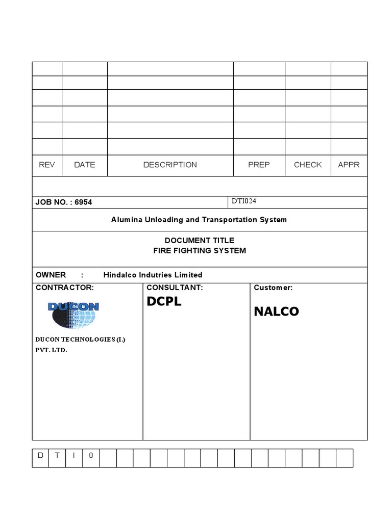 Fire Fighting System for Alumina Plant | PDF | Firefighting | Pipe ...