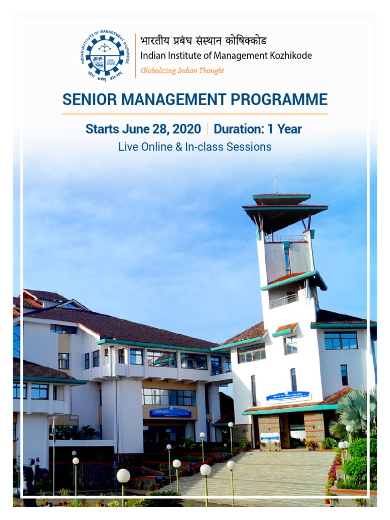 Senior Management Programme at IIM Kozhikode | PDF | Cognition | Economies