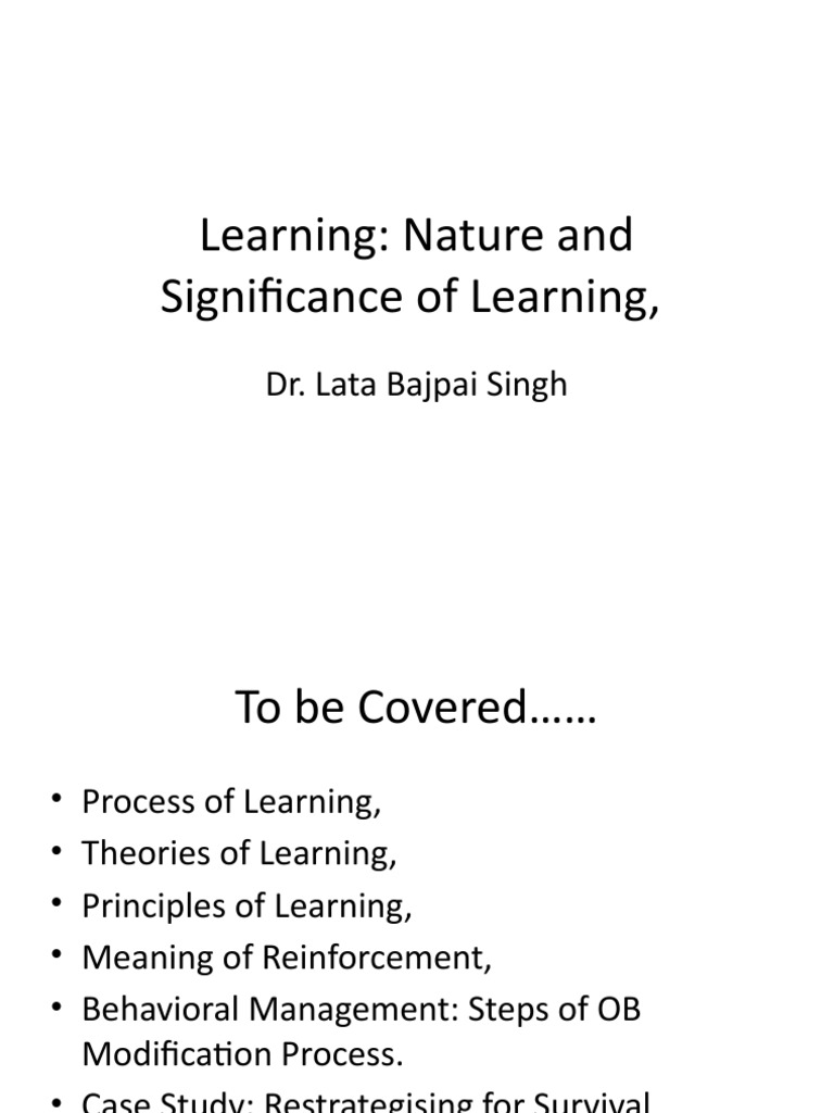 Understanding Learning Processes | PDF