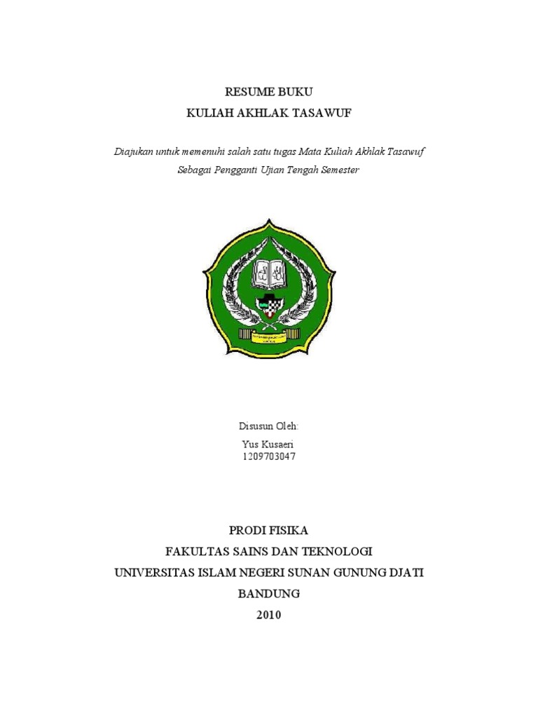 PROFILE BUKU Kuliah Akhlak Tasawuf