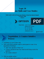 Topic 18 Negotiations Skills and Case Studies: Opteon
