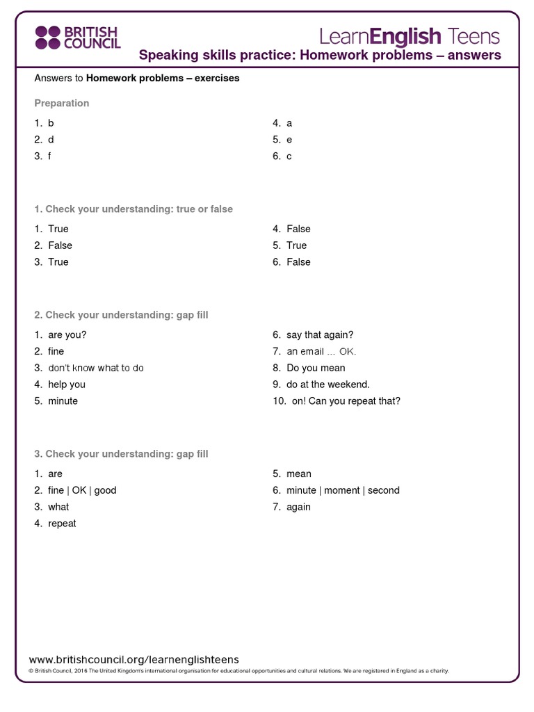 Communication Skills Exercises Answers | PDF
