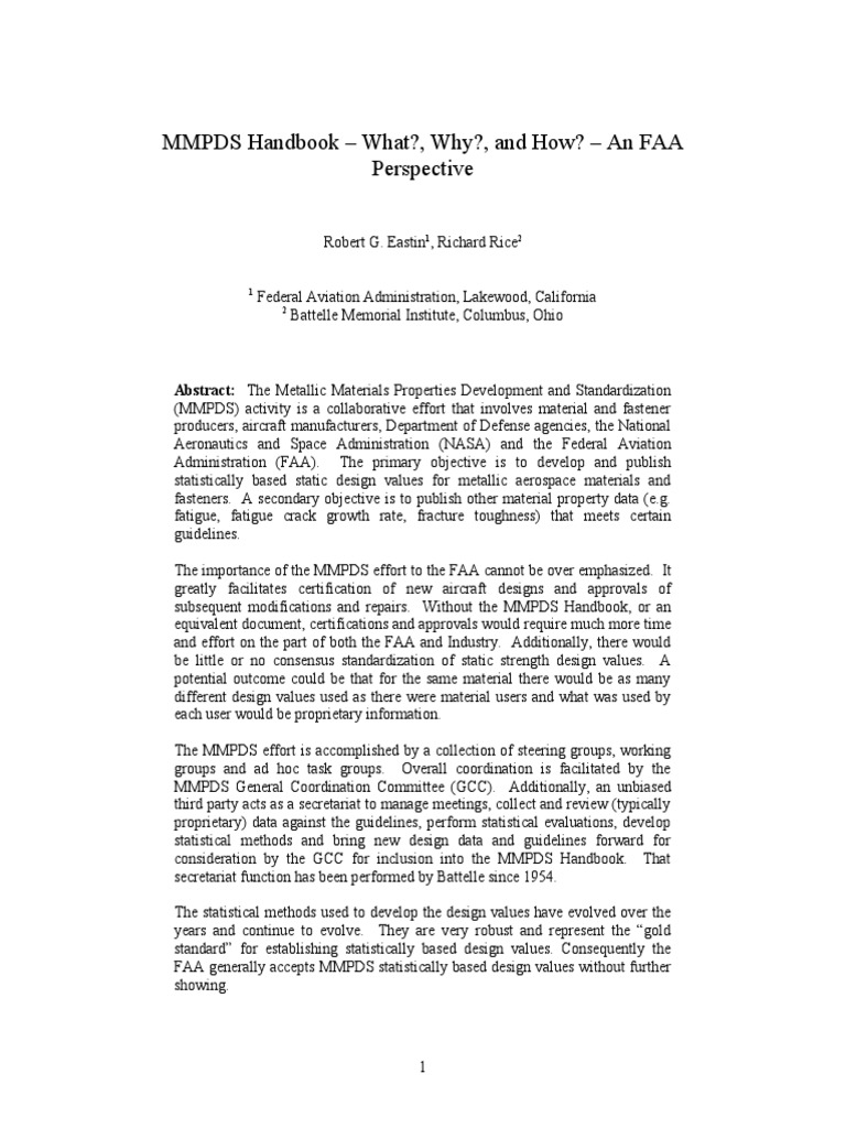 The Critical Role of the Metallic Materials Properties Development and