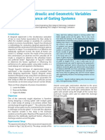 Influence of Hydraulic and Geometric Variables On The Performance of Gating Systems