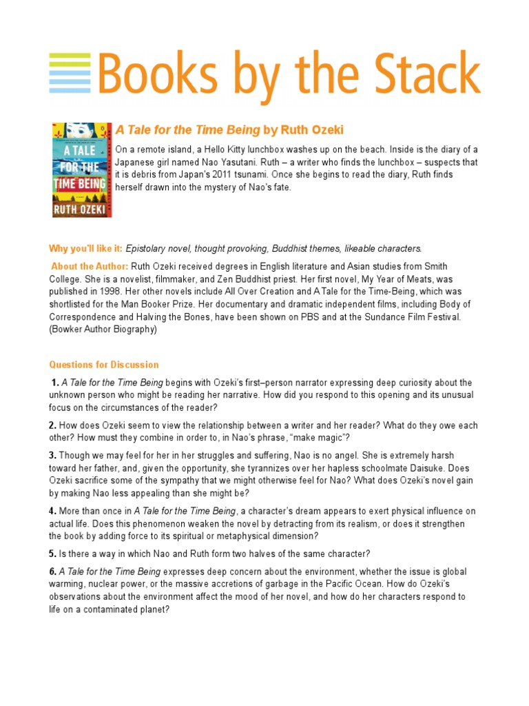A Tale for the Time Being Overview | PDF | General Fiction