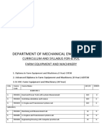 Department of Mechanical Engineering: Curriculum and Syllabus For-B.Voc Farm Equipment and Machinery