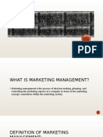 Presentation On Marketing Management Tasks AND Its Significance in Marketing