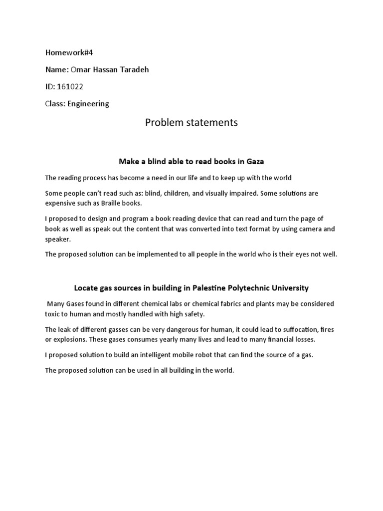 Problem Statements: Homework#4 Name: Omar Hassan Taradeh ID: 161022 ...