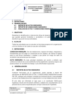 Procedimiento Reporte de Actos y Condiciones Inseguras