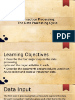 Transaction Processing: The Data Processing Cycle
