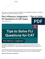 Fact Inference Judgement - Tips To Solve FIJ Questions in CAT Exam