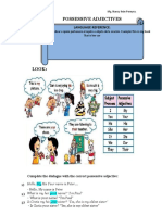 Possessive Adjectives: Language Reference