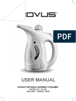User Manual: Rovus Portable Garment Steamer