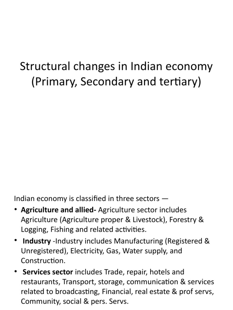 Structural Changes in Indian Economy | PDF | Social Science