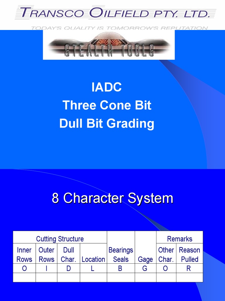 Dull Bit Grading Wear Drilling Rig