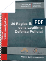 20 Reglas Basicas de La Legitima Defensa Policial Miguel Ontiveros Alonso PDF