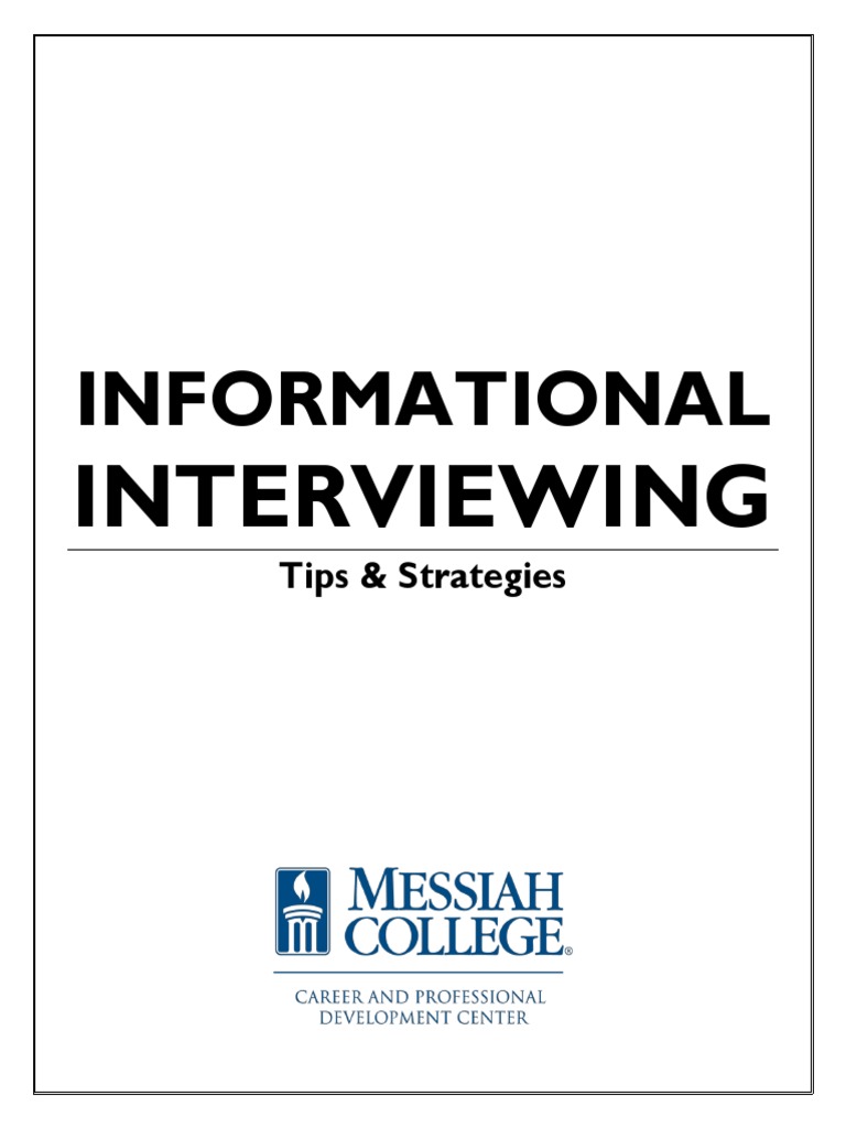 Informational Interview Tips & Strategies | PDF | Interview | Linked In